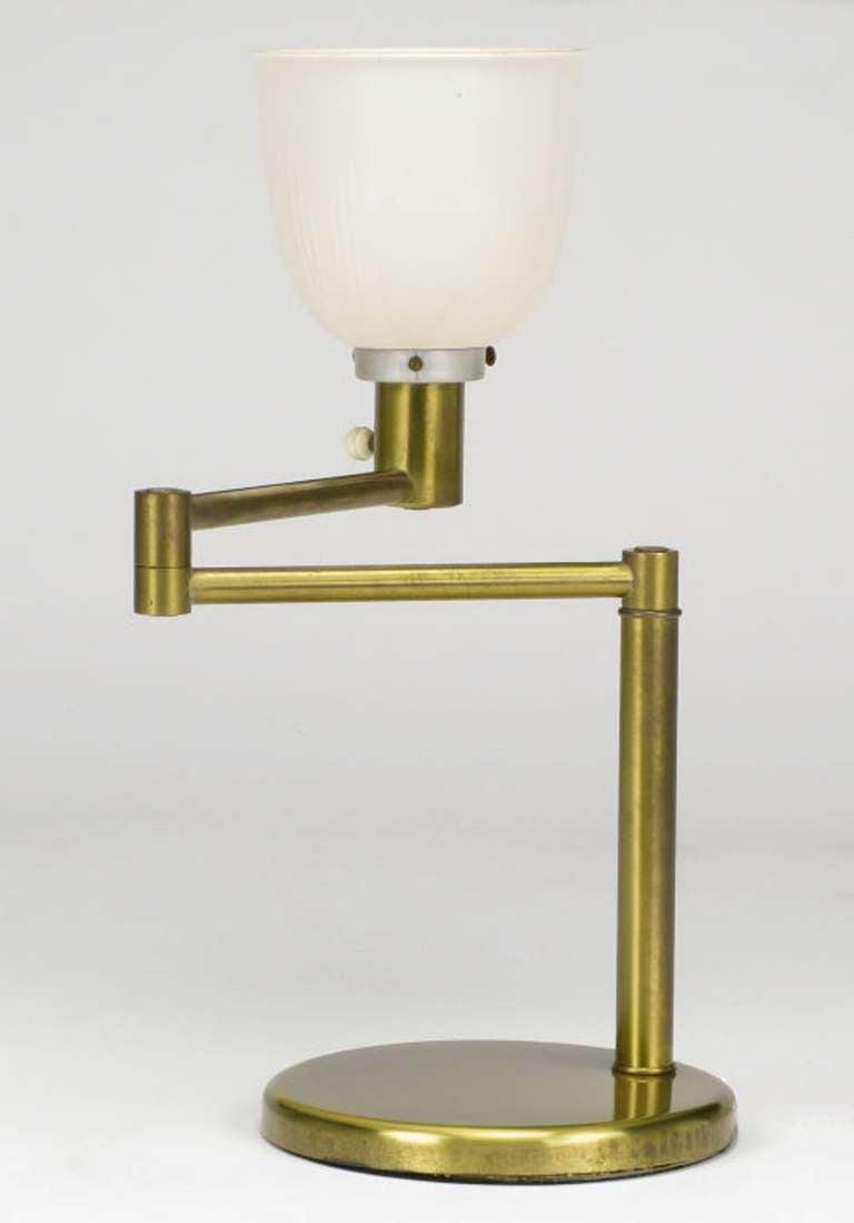 brass swing arm desk lamp