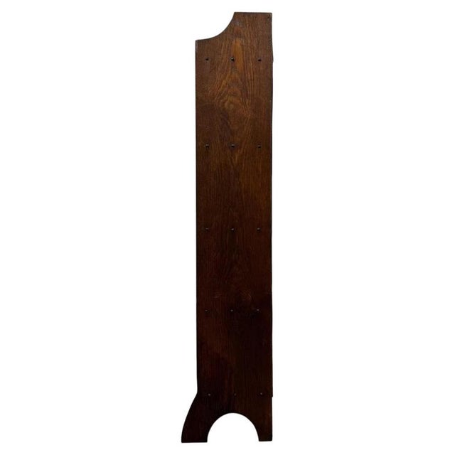 Brown 20th Century Arts and Crafts English Oak Open Bookcase, 1890s For Sale - Image 8 of 10