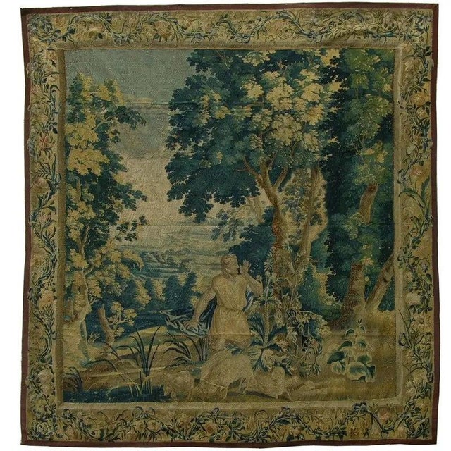 15th Century Antique Brussels Millefleur Tapestry For Sale In Los Angeles - Image 6 of 9