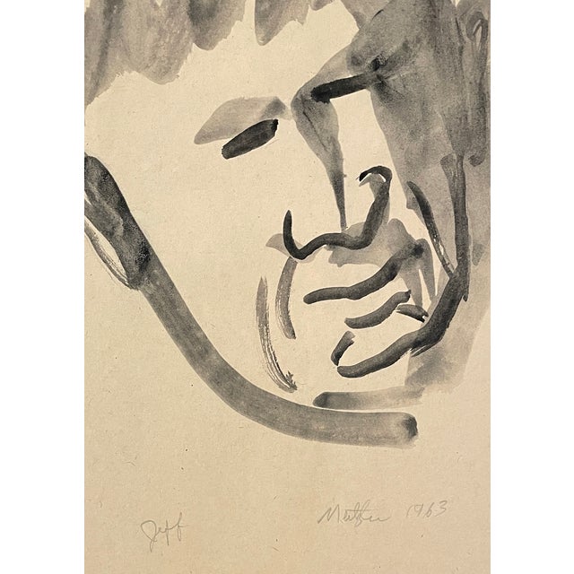 Painting on paper from the estate of Northwest School artist Neil Meitzler (1930 - 2009). Watercolor, signed, dated 1963...