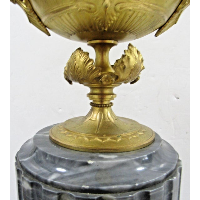 French Empire Gilt Bronze Brûle-Parfum Onyx Columnar Mantle Clock, Early 19th C. For Sale - Image 11 of 16