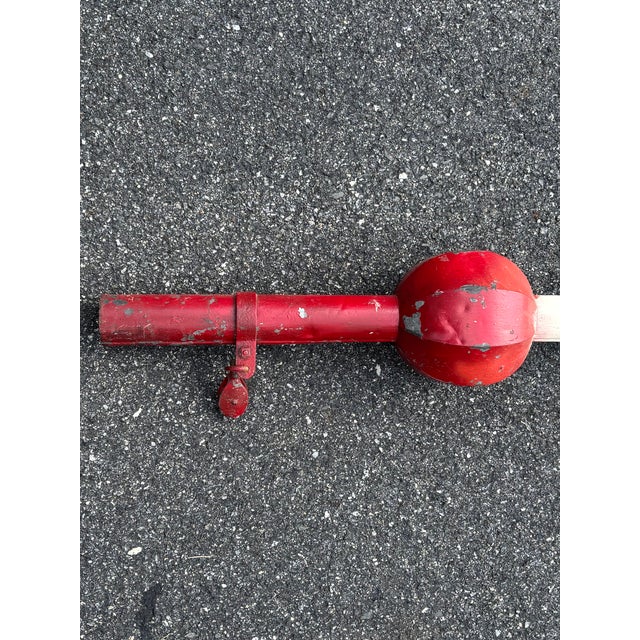 Metal Mid 20th Century American Atomic Age Metal Barber Pole Retail Sign For Sale - Image 7 of 12