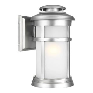 Sean Lavin By Visual Comfort Studio Newport Small Lantern in Painted Brushed Steel For Sale