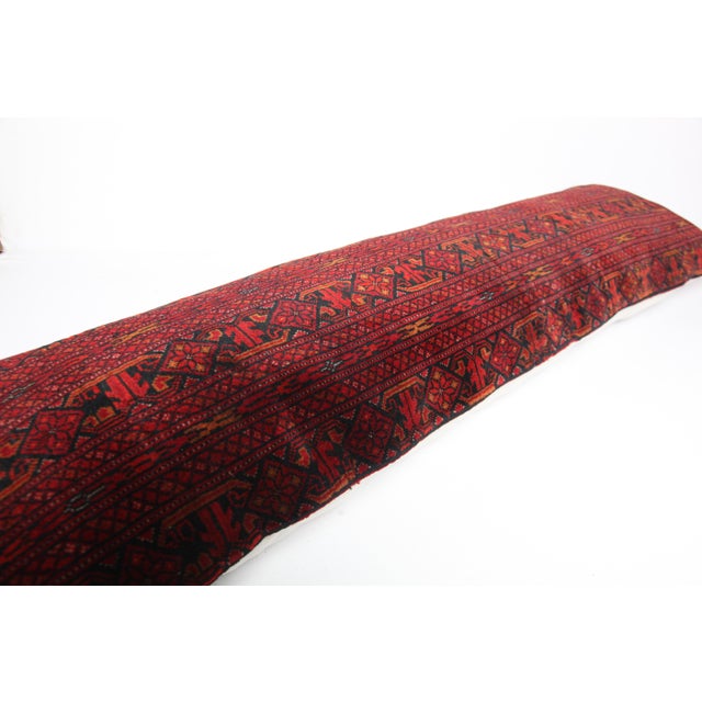 Contemporary Handwoven Home Decor Lumbar Rug Pillow Cover -14'' X 47 For Sale - Image 3 of 10
