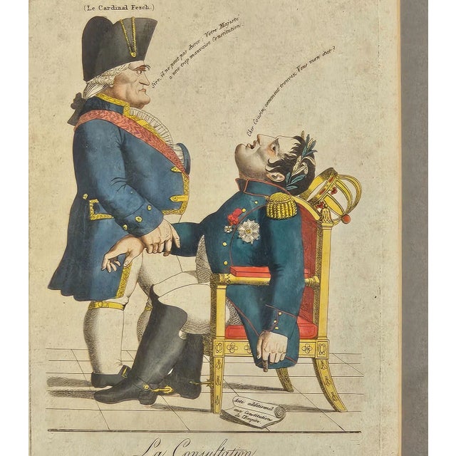 "La Consultation", Political Engraving, France, Early 19th Century For Sale - Image 4 of 5