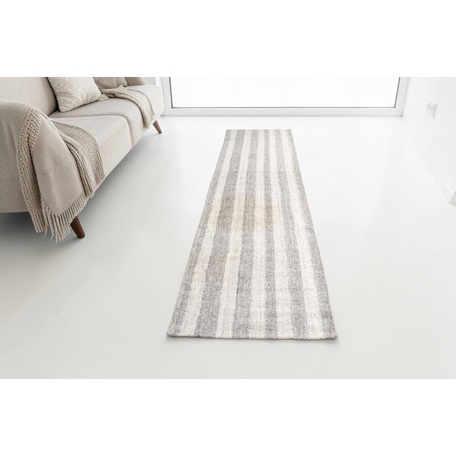 1960s Natural Handwoven Decorative Runner For Sale - Image 6 of 10