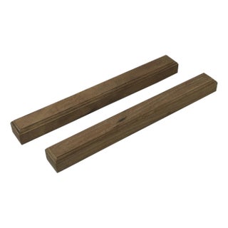 Chinese Pair Natural Wood Grain Patina Rectangular Paperweights For Sale