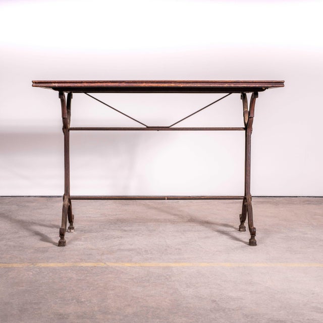 Vintage French Intricate Relief Cast Base Table, 1920s For Sale - Image 9 of 11