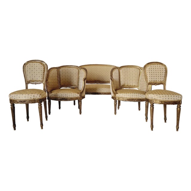 French Louis XV 19th Century Living Room Set For Sale