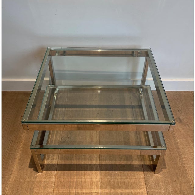 Mid-Century Modern 1970s Design Chrome Side Tables - a Pair For Sale - Image 3 of 12