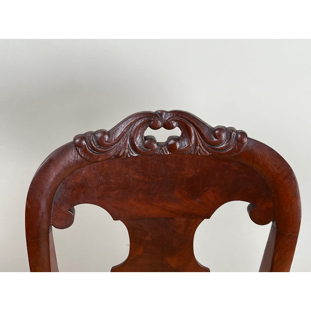 Mid 19th Century Antique American Empire Flame Mahogany Saber Leg Side Chair C. Mid 19th Century For Sale - Image 5 of 8