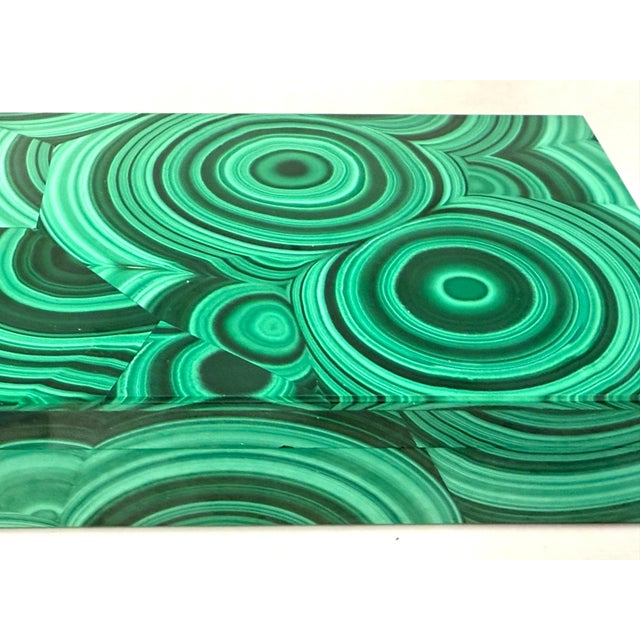 Mid 20th Century Vintage Malachite Box For Sale - Image 5 of 12