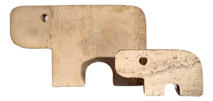 Minimalist Travertine Animals attributed to Fratelli Manelli, 1970s, Set of 2