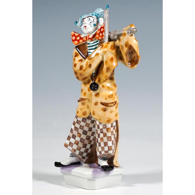 Clown Orchestra Violin Player by Peter Strang for Meissen, 1994 For Sale - Image 4 of 6