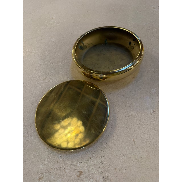 Brass Lidded Box, Mid-Century Modern For Sale In Los Angeles - Image 6 of 7