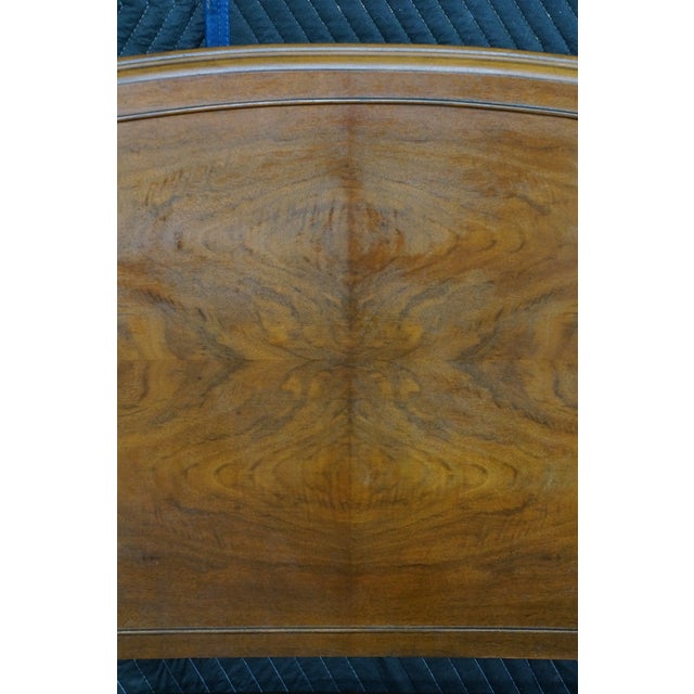 Vintage Federal Sheraton Revival 4 Post Matchbook Walnut Full Size Bed Frame For Sale - Image 15 of 18
