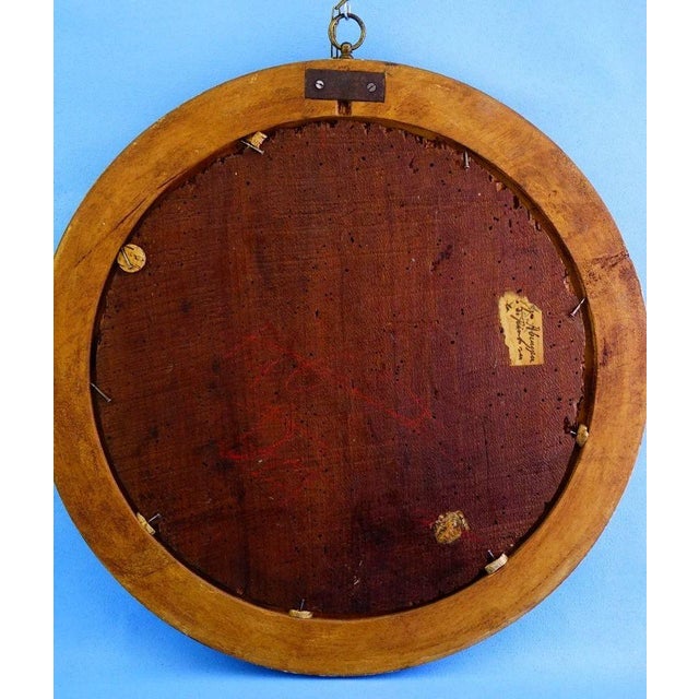 Lake Landscape, 18th Century, Oil Painting on Circular Panel, Framed For Sale - Image 10 of 14
