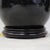 A Pair Early 20th Century Black Monochrome Porcelain Watermelon Jar Table Lamps on Carved Wood Bases For Sale - Image 10 of 15