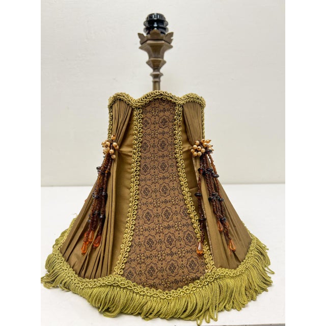 Metal Gothic Bronze Table Lamp, 1960s For Sale - Image 7 of 13