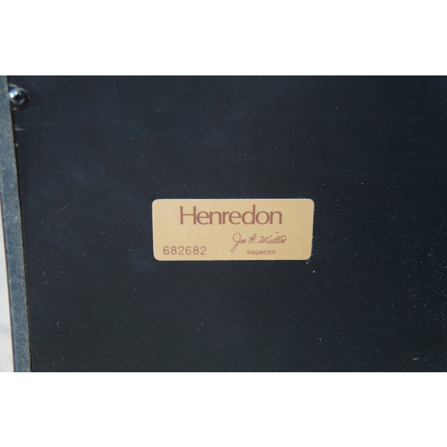 1980s Henredon Scene Three Art Deco Style Walnut Burl Black Lacquer Chest of Drawers For Sale - Image 14 of 15