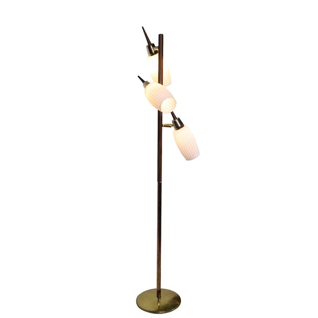 Mid 20th Century Three Light Pole Lamp After Thurston C 1950/60's For Sale - Image 11 of 17
