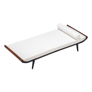 Cleopatra Daybed in White Fabric by Dick Cordemeijer for Auping, Netherlands, 1954 For Sale