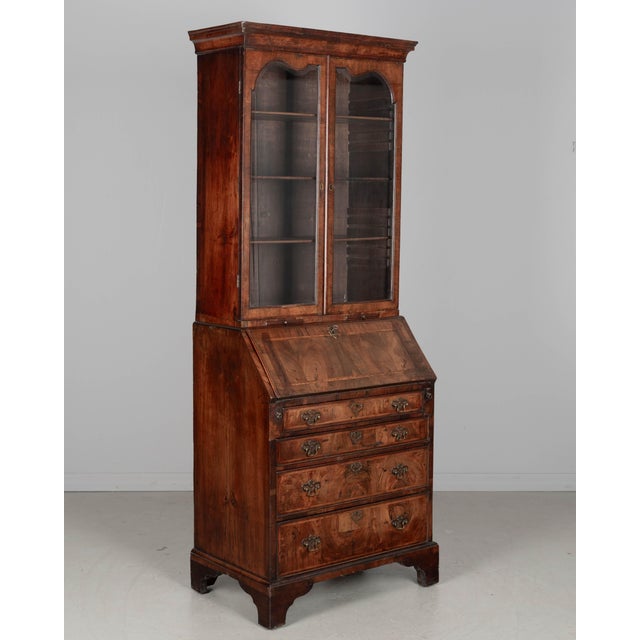 English 18th Century English Walnut Bureau Bookcase, or Secretary Desk For Sale - Image 3 of 13