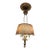Late 20th Century Maitland-Smith Four Light Bouillotte Chandelier, Large Hand Made Silk Shade, Unique Architectural Design, Burnished Bronze Finish For Sale