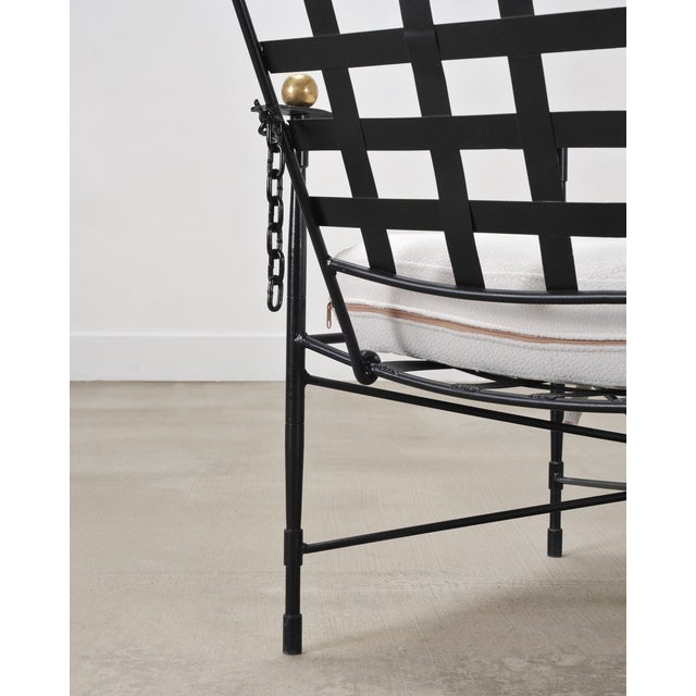 Set of Four Mario Papperzini Amalfi Iron Lounge Garden Chairs For Sale - Image 16 of 18