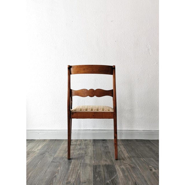 Wood Biedermeier Armchair in Oak and Cherry, 1830s For Sale - Image 7 of 15