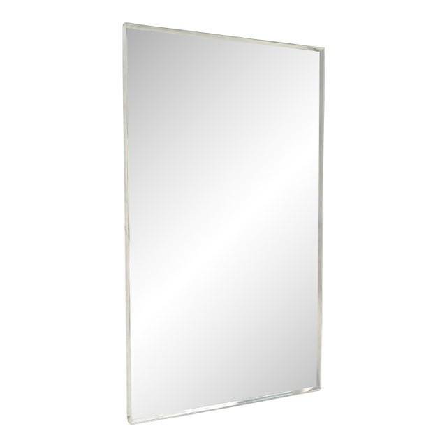 Vintage c1970s Large 33x55" Machined Aluminum John Stuart Wall Mirror MINT! For Sale