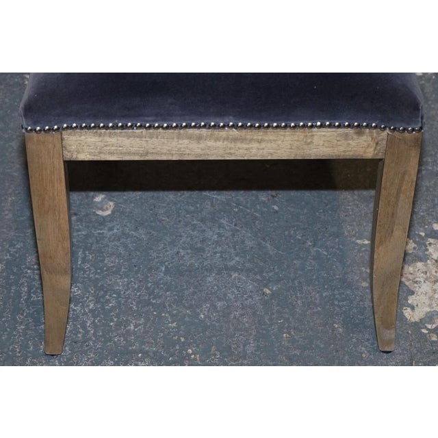 Vintage Richmond Desk or Dining Chair in Navy Velvet with Studs from Halo For Sale - Image 18 of 18