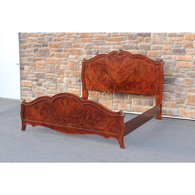 French Broyhill Mahogany King-Size Bed From the 100th Anniversary Collection For Sale - Image 3 of 18