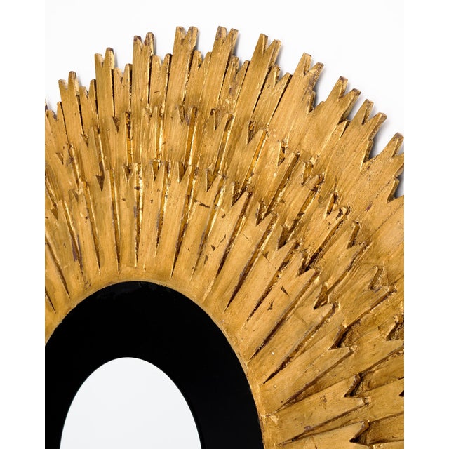 1980s Grand, Spanish Sunburst Mirror, Gold Leafed For Sale - Image 5 of 9