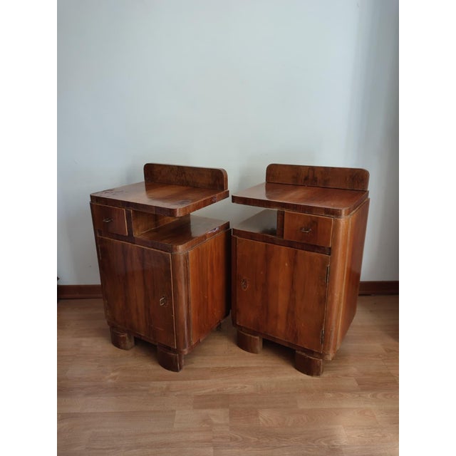 Art Deco Burl Bedside Tables, 1930, Set of 2 For Sale - Image 6 of 15