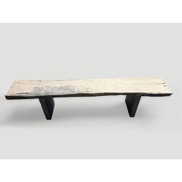 Andrianna Shamaris Wood and Granite Bench For Sale - Image 11 of 18