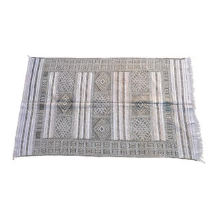 Mid-Century Modern Moroccan Kilim Rug - 9.7 X 5.7 Ft For Sale