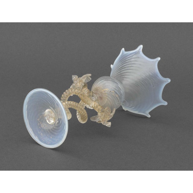 Salviati Attributed Opaline Glass Vase, Circa 1950 For Sale - Image 9 of 9