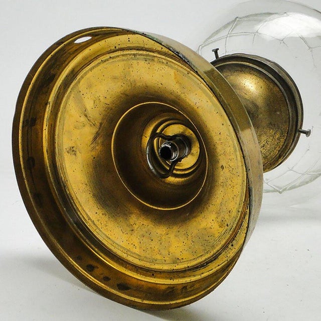 Vintage Pendant Lamp in Brass, 1930s For Sale - Image 4 of 8
