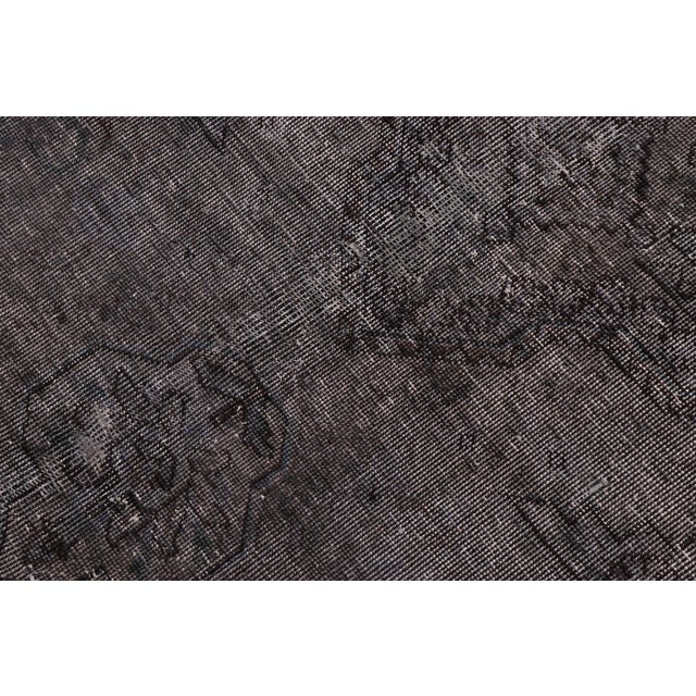 Textile Boho Chic Persian Gray/Black Wool Rug - 6'1'' X 6'2'' For Sale - Image 7 of 10