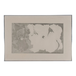 Lowell Nesbitt Etching in Neutral Tones, Framed, Signed 1973