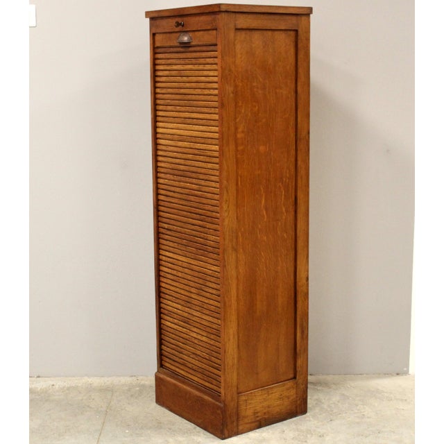 Vintage Filing Cabinet in Oak, 1920s For Sale - Image 3 of 15