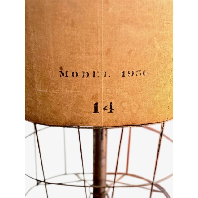 Metal Vintage Original Wolf 1956 Dress Form Mannequin For Sale - Image 7 of 12