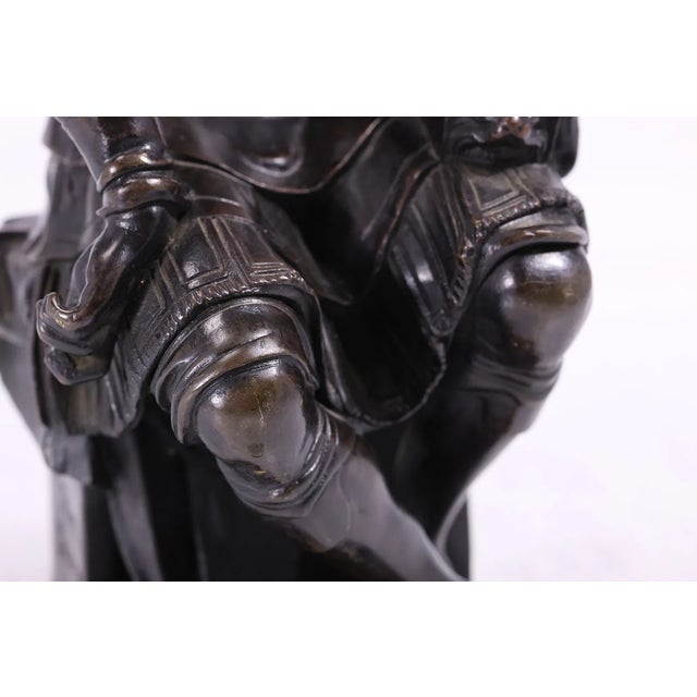 19th-Century Bronze Sculpture of Lorenzo De’ Medici After Michelangelo – Signed “R. Lion Sauvage” For Sale - Image 14 of 18