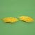 Mid-Century Modern Pair of Leaf Ceramic Yellow Plates For Sale - Image 3 of 4