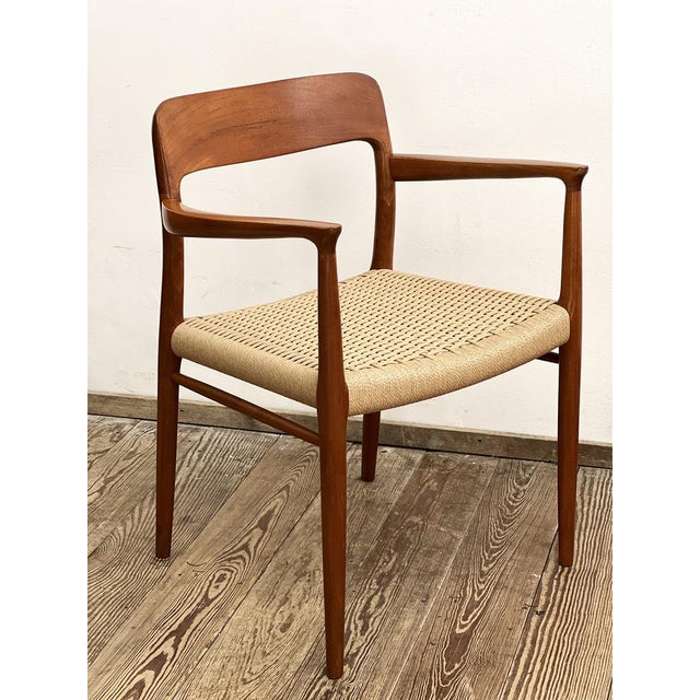 1950s Mid-Century Danish Chairs in Teak Model 56 & 75 by Niels Møller for J.L. Mollers, 1950s, Set of 6 For Sale - Image 5 of 18