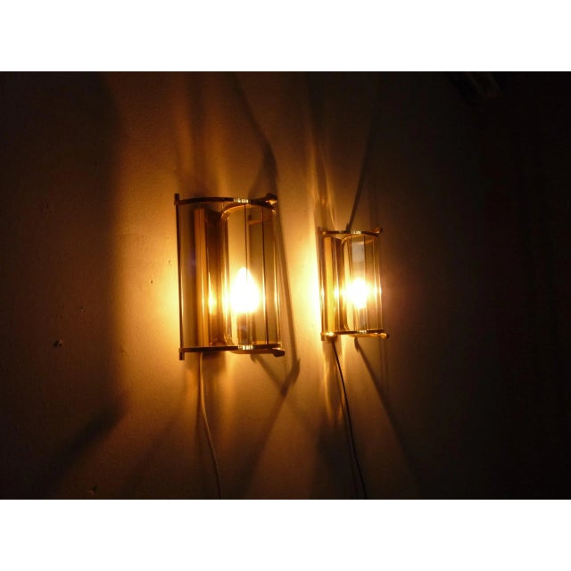 Regency Brass Wall Lamps, 1960s, Set of 2 For Sale - Image 4 of 9