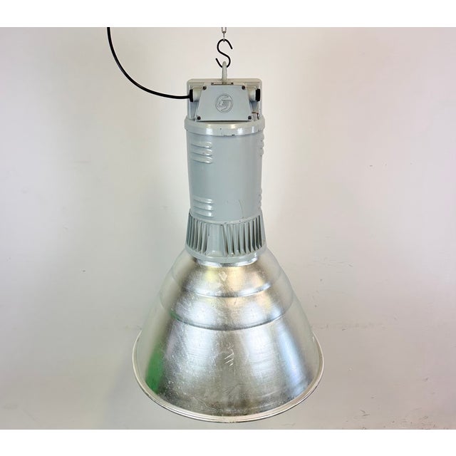Gray Large Industrial Aluminium Pendant Light from Elektrosvit, 1960s For Sale - Image 8 of 18