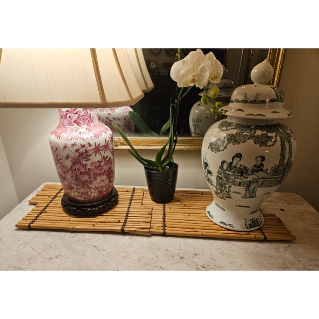 Pair of Vintage Bamboo Place Mats For Sale - Image 4 of 18