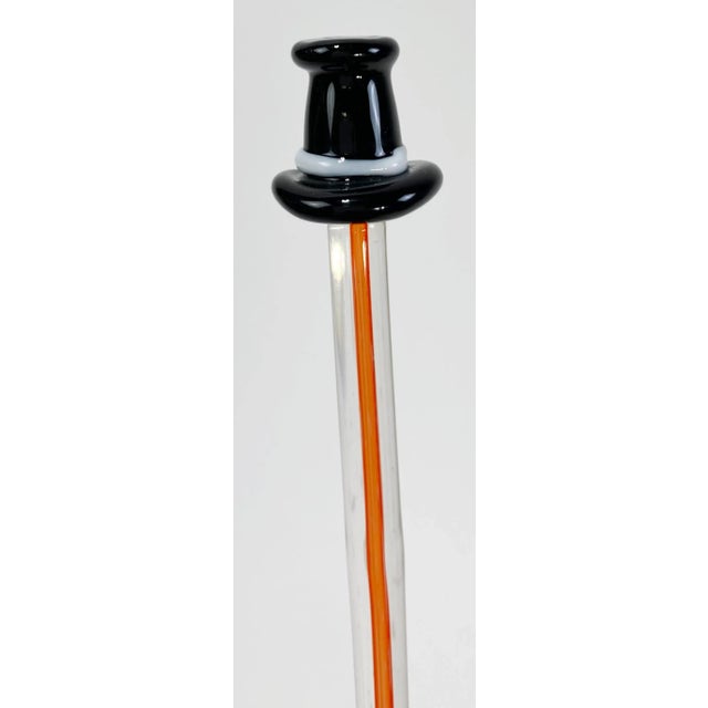 Vintage Blown Glass Top Hat Bowtie Swizzle Stir Sticks, S/4 For Sale - Image 4 of 5